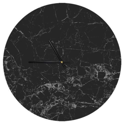 Годинник настінний круглий Presentville 36 см Чорний мармур (CHR P ORG002)