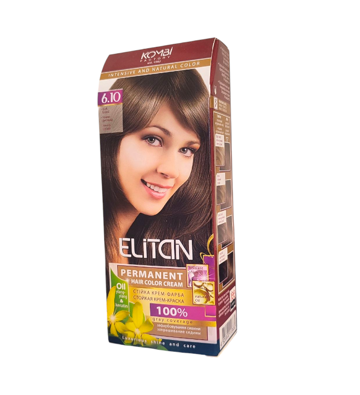Крем-фарба стійка ELITAN Intensive 6.10 Темно-русявий