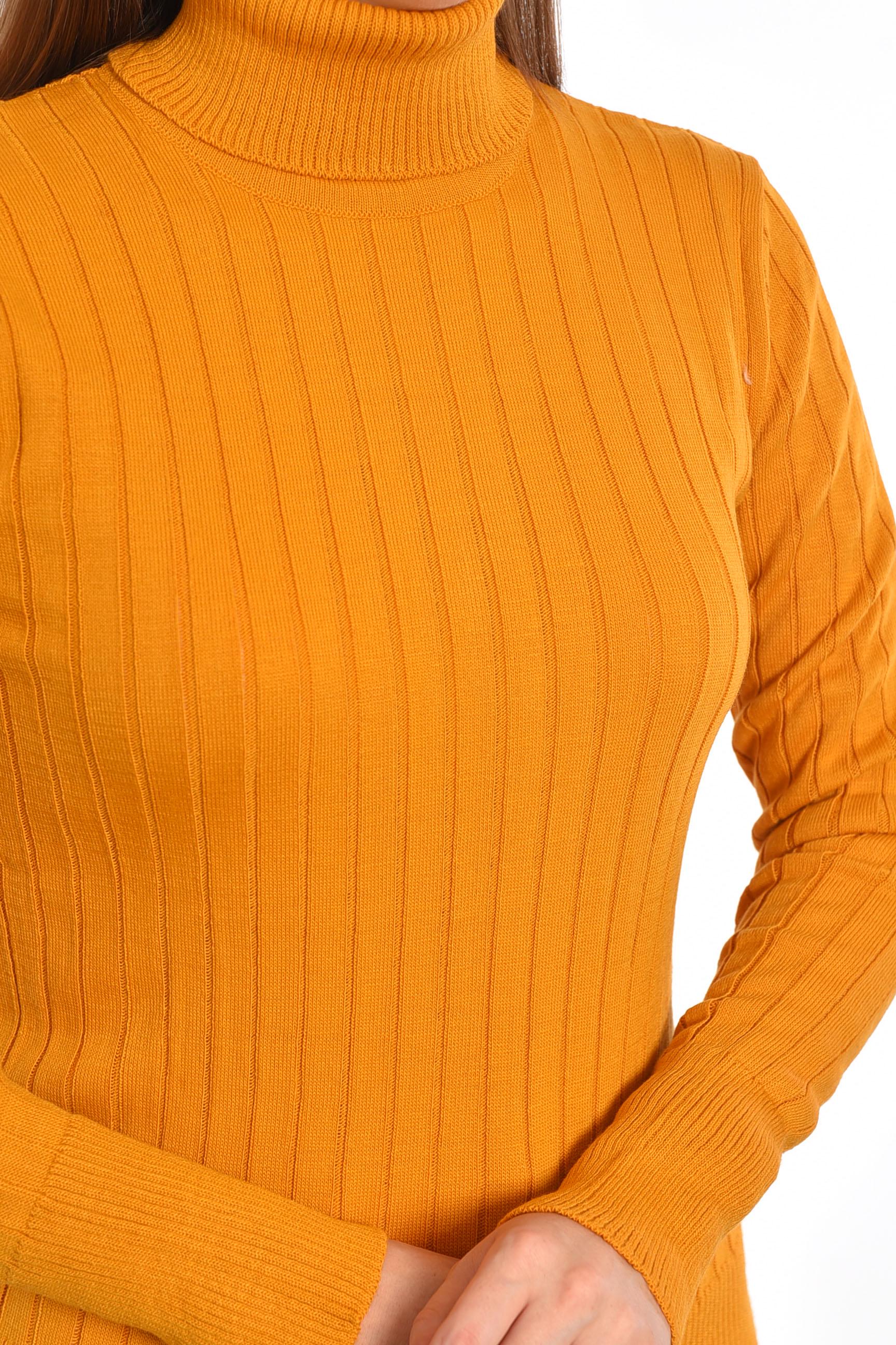 Гольф женский однотонный M-L Горчичный (187862) - фото 4