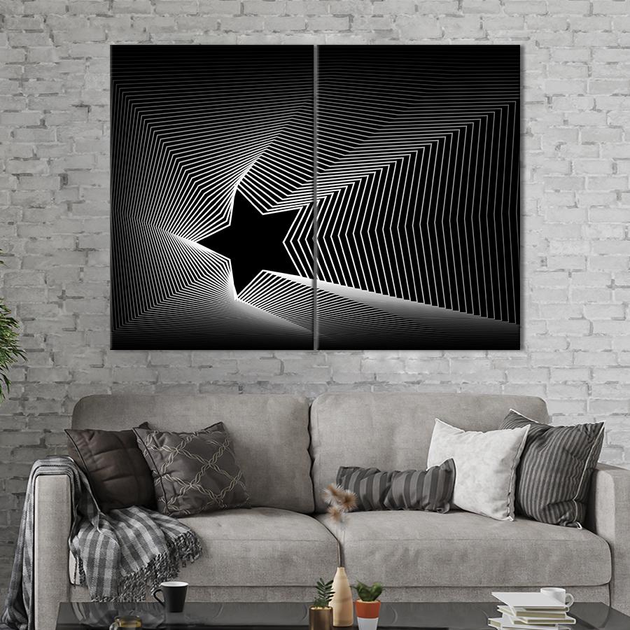 Картина Абстрактное сияние звезды 165x122 см (2063-2)