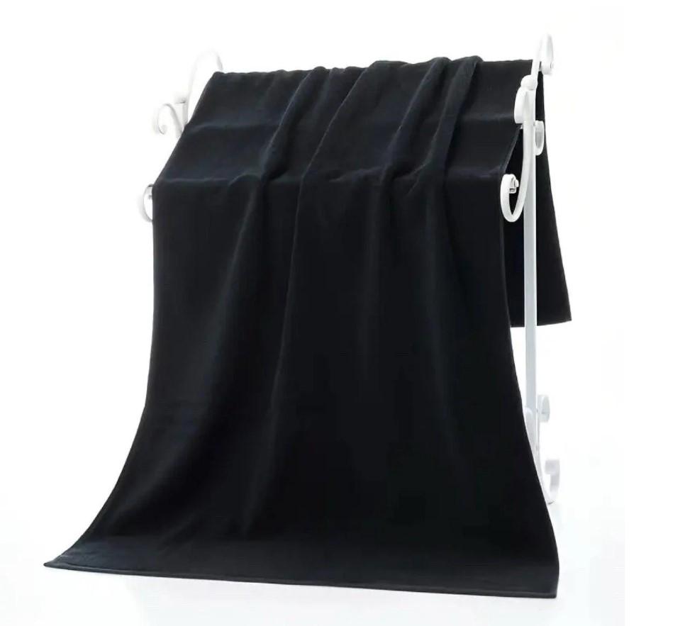 Полотенце банное Total Black Lux 140х70 см Черный (RBathTotalBlackLux)