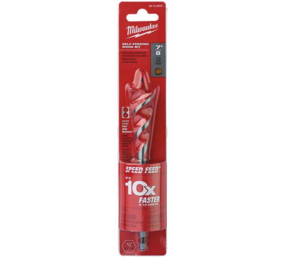 Сверло по дереву Milwaukee Speed Feed 22x165 мм 1/4HEX (48130078) - фото 2 Сверло по дереву Milwaukee Speed Feed 22x165 мм 1/4HEX (48130078) - фото 2