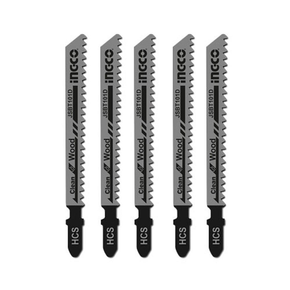 Набор пильных полотен по дереву для лобзика чистый рез 5 шт. INGCO (JSBT101D)