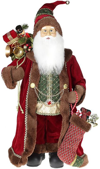 Фигура Санта с носком 60 см мягкая игрушка Борд/Коричневый (BD-845-222)