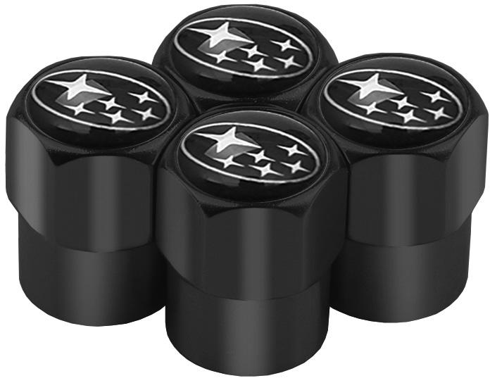 Ковпачки на ніпель СlassyCap Subaru 4 шт. Black (12904)