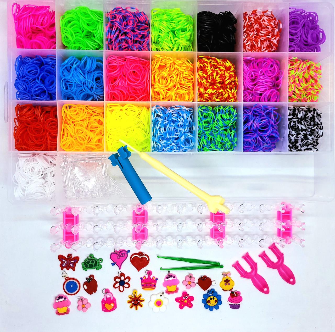 Набор резинок для плетения Fashion Loom Bands с крючком 6300 шт. (128)