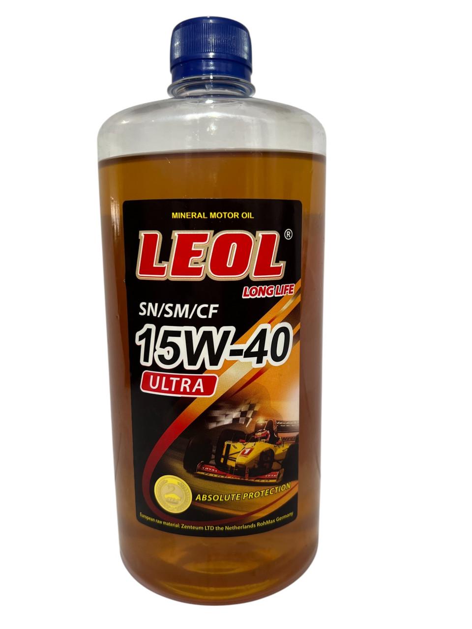 Олива моторна Леол Ультра 15W-40 SN/SM/CF 0,9 л (2627513911) - фото 1 Олива моторна Леол Ультра 15W-40 SN/SM/CF 0,9 л (2627513911) - фото 1