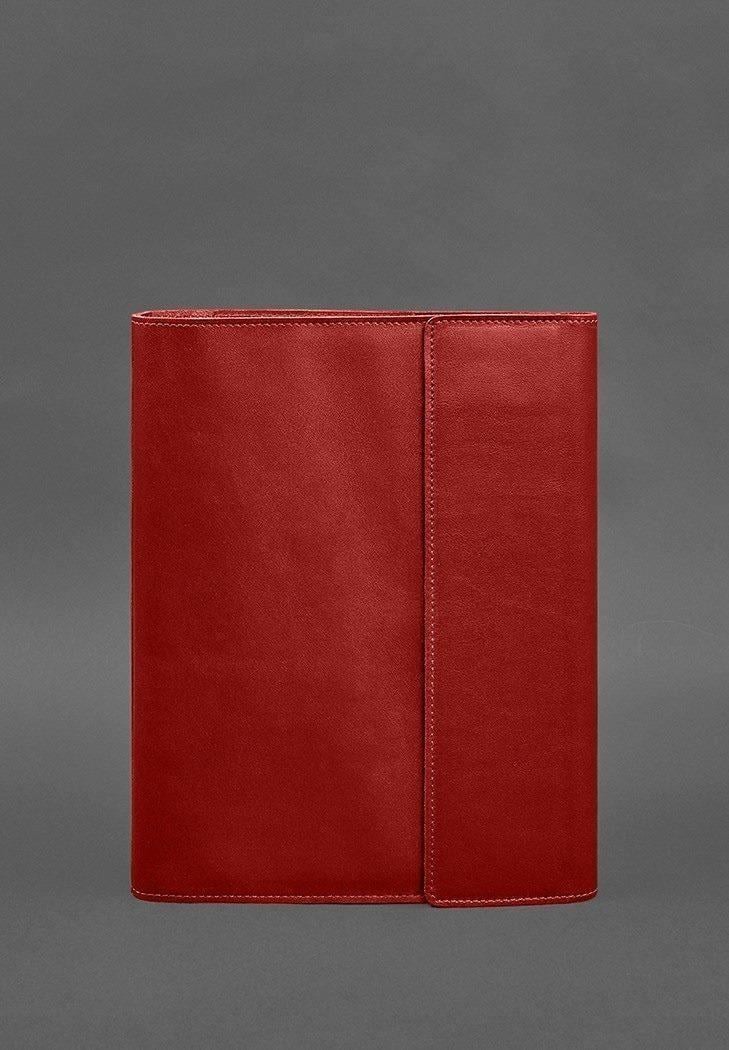Шкіряна папка для документів сімейна А4 Червоний (A-028548)