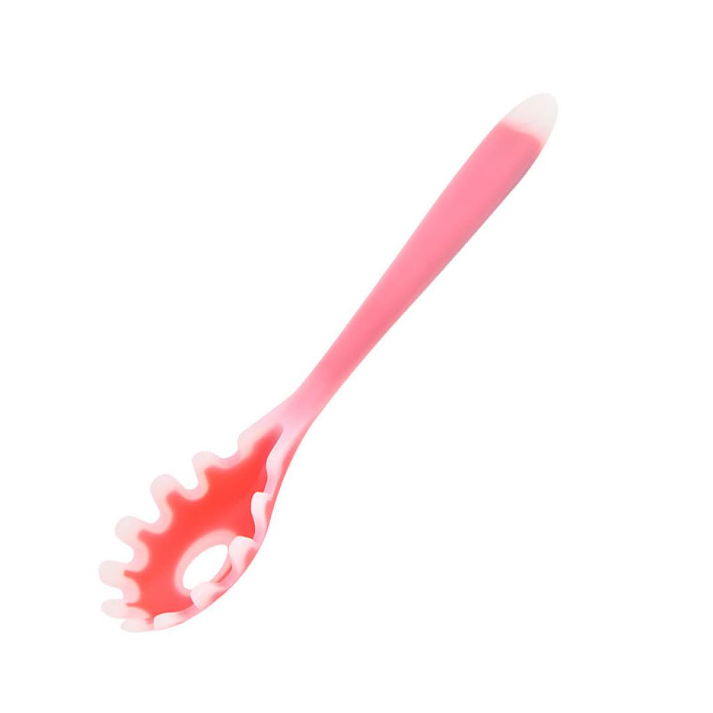 Лопатка силіконова Lesko 2019 для спагетті 28,8 см Pink (1378578)