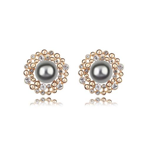 Серьги с кристаллами Сваровски Italina 8829 Серый