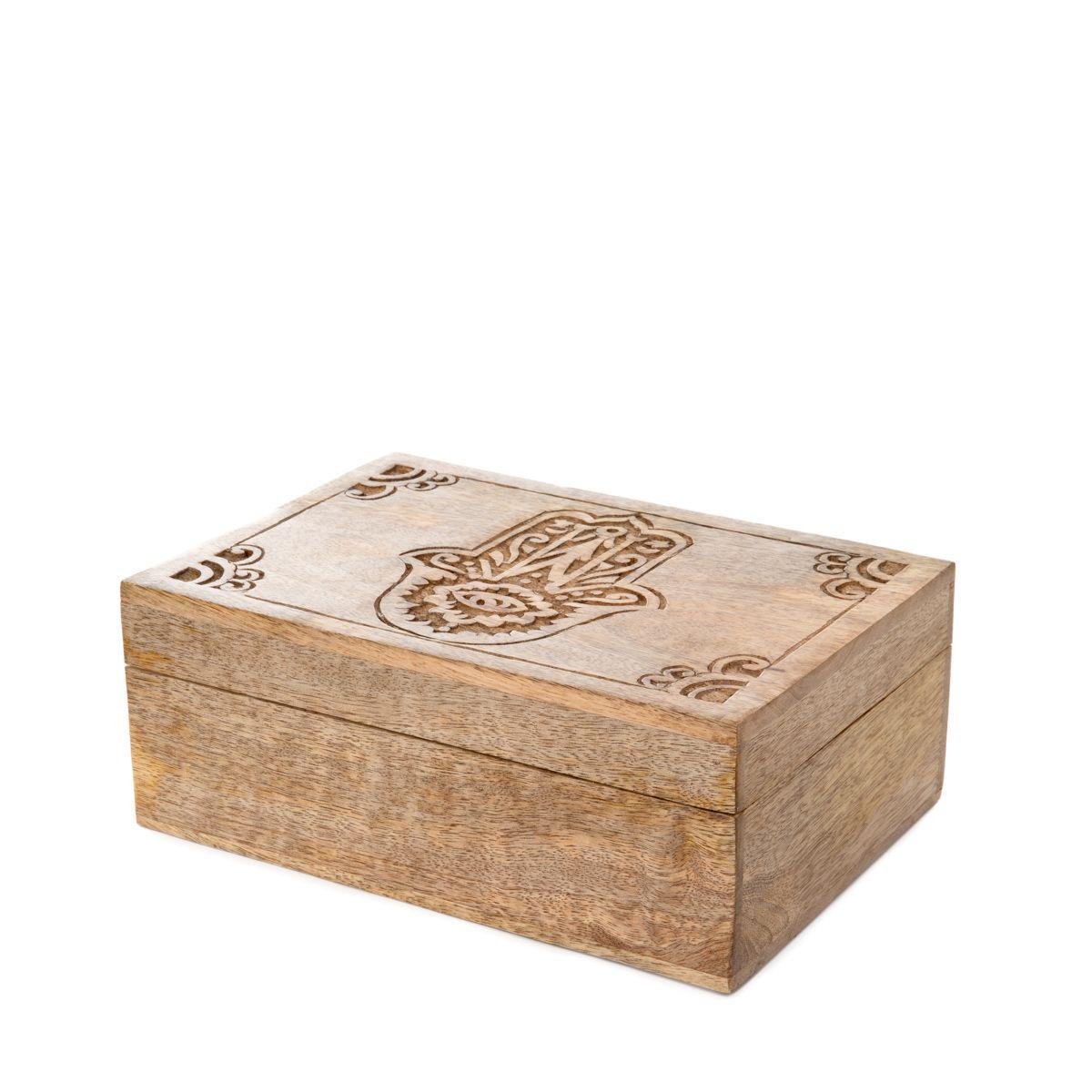 Шкатулка для украшений Homla HAMSA 22х14х8 см Коричневый (218371) Шкатулка для украшений Homla HAMSA 22х14х8 см Коричневый (218371)