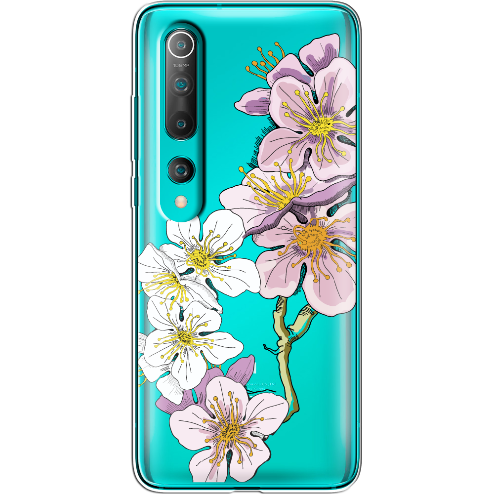 Чехол BoxFace Xiaomi Mi 10/ Mi 10 Pro Cherry Blossom Прозрачный силикон (39436-cc4-39436)