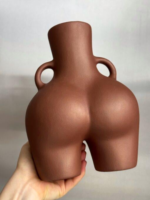Ваза в форме женской попы Лола 25х18 см Шоколадный - фото 4