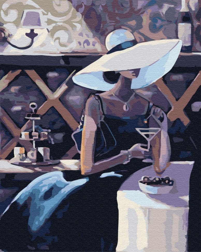 Картина по номерам Brushme Незнакомка с мартини (GX29718)