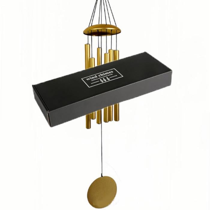 Дзвіночок Музика вітру 6 трубочок Золотий (RB0014)