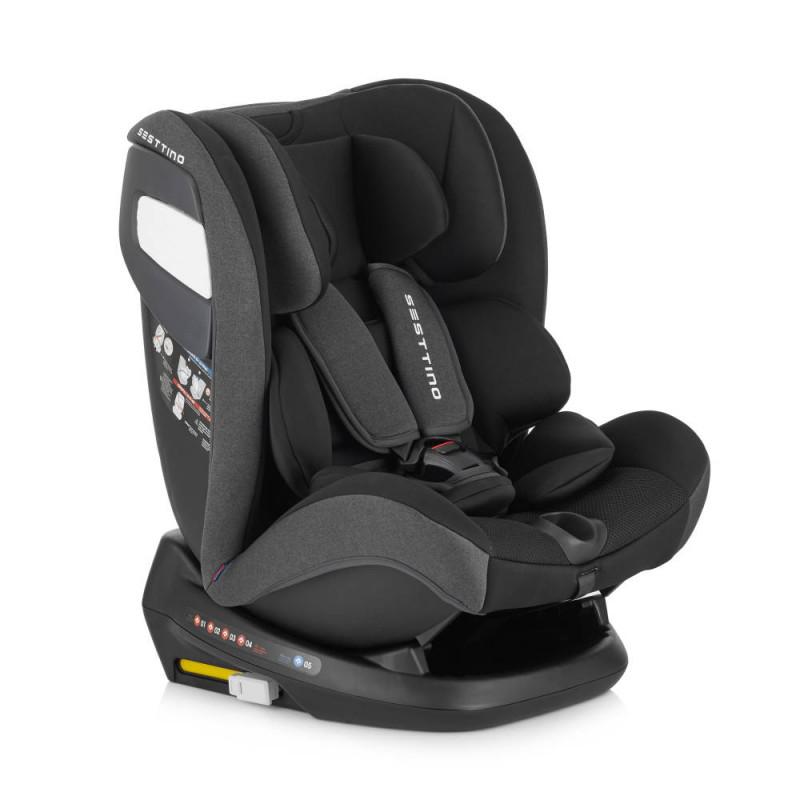 Автокресло Sesttino Route группа 0+/1/2/3 0-36 кг с системой Isofix Темно-серый/Черный