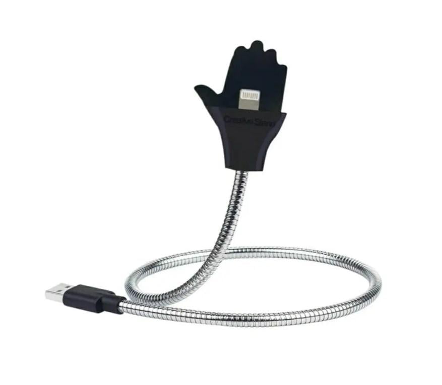 Держатель-зарядка для Iphone Cable Data Coil Brace гибкий/металлический кабель