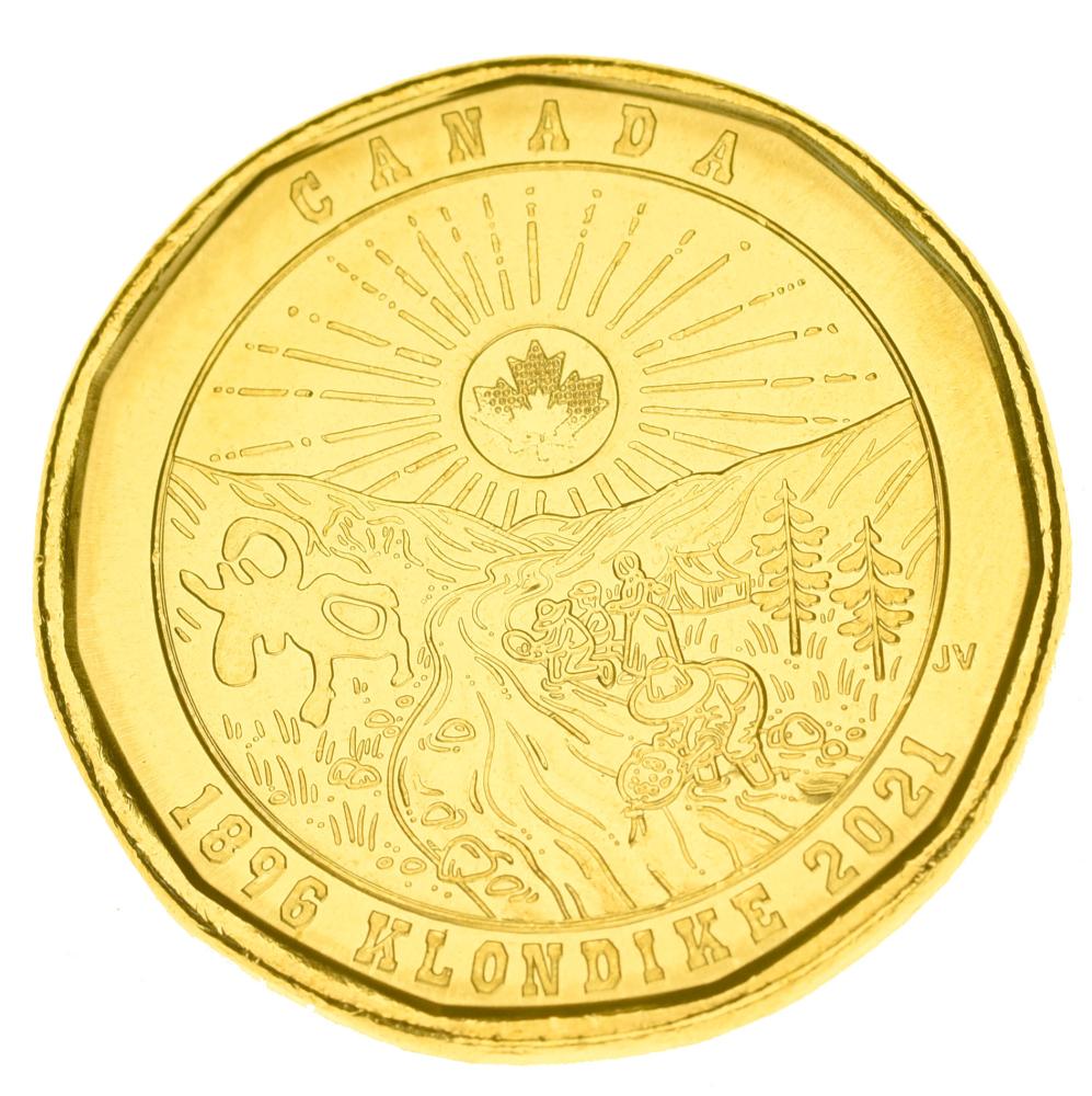 Коллекционная монета Канада 1 доллар 2021 UNC Золотая лихорадка (М16804)