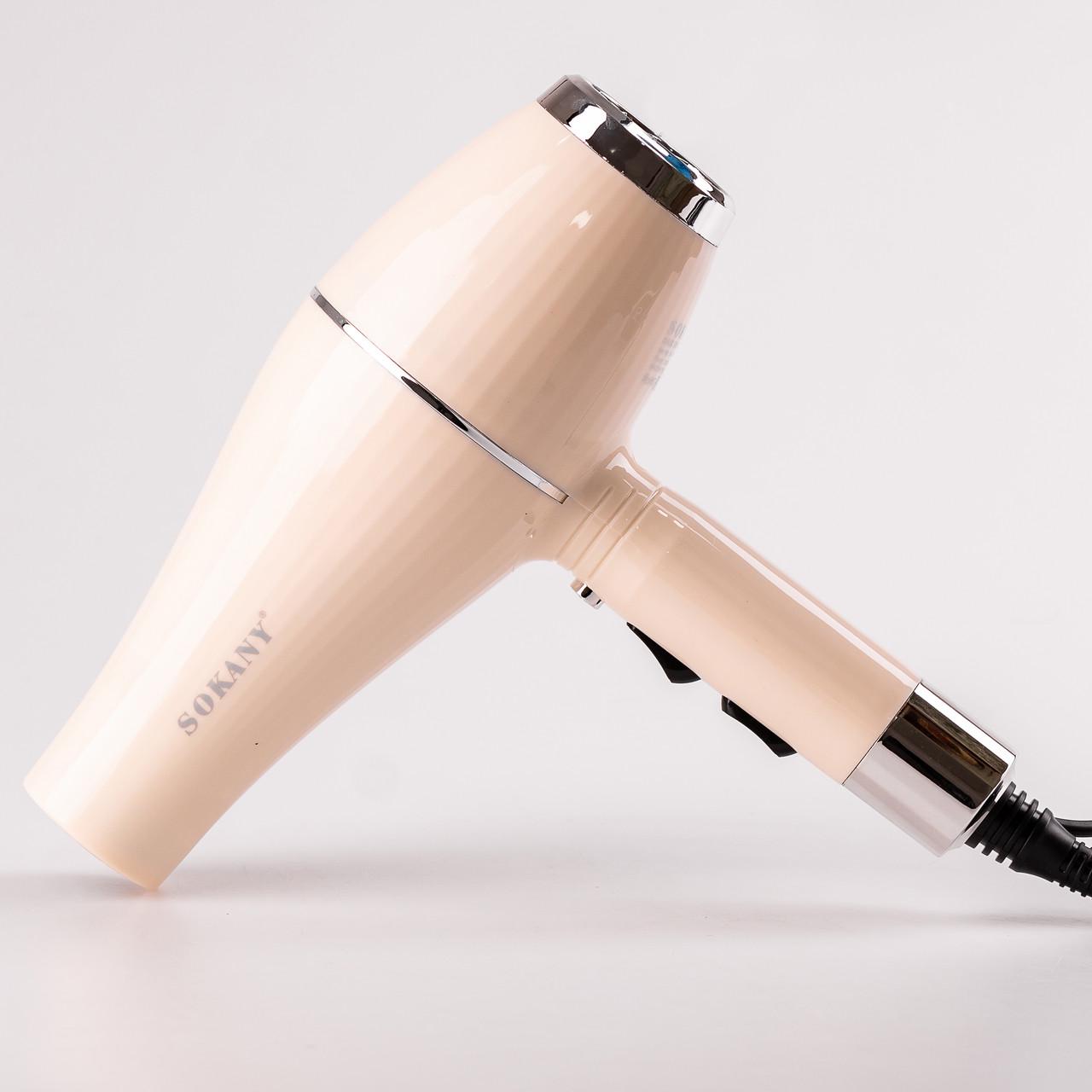 Фен для волос Sokany SK-14005 с насадкой концентратором 1500 Вт (7409) - фото 4 Фен для волос Sokany SK-14005 с насадкой концентратором 1500 Вт (7409) - фото 4