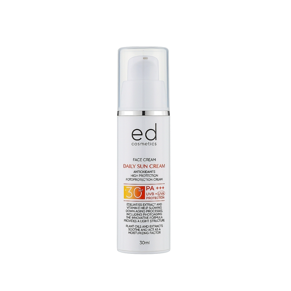 Крем денний сонцезахисний з SPF30 Ed Cosmetics Daily Sun Cream SPF30 30 мл