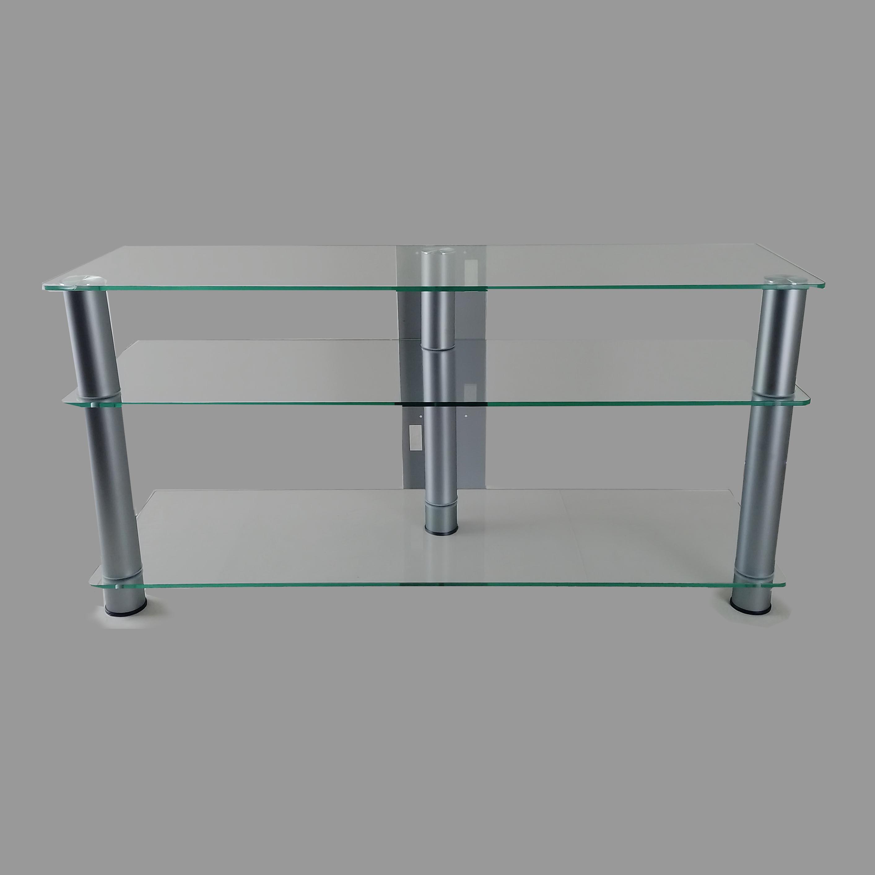 Тумба под телевизор Commus Аскет new clear Alm 20-47" 1100х350х569 мм Прозрачный/Алюминий (633320117) - фото 4 Тумба под телевизор Commus Аскет new clear Alm 20-47" 1100х350х569 мм Прозрачный/Алюминий (633320117) - фото 4