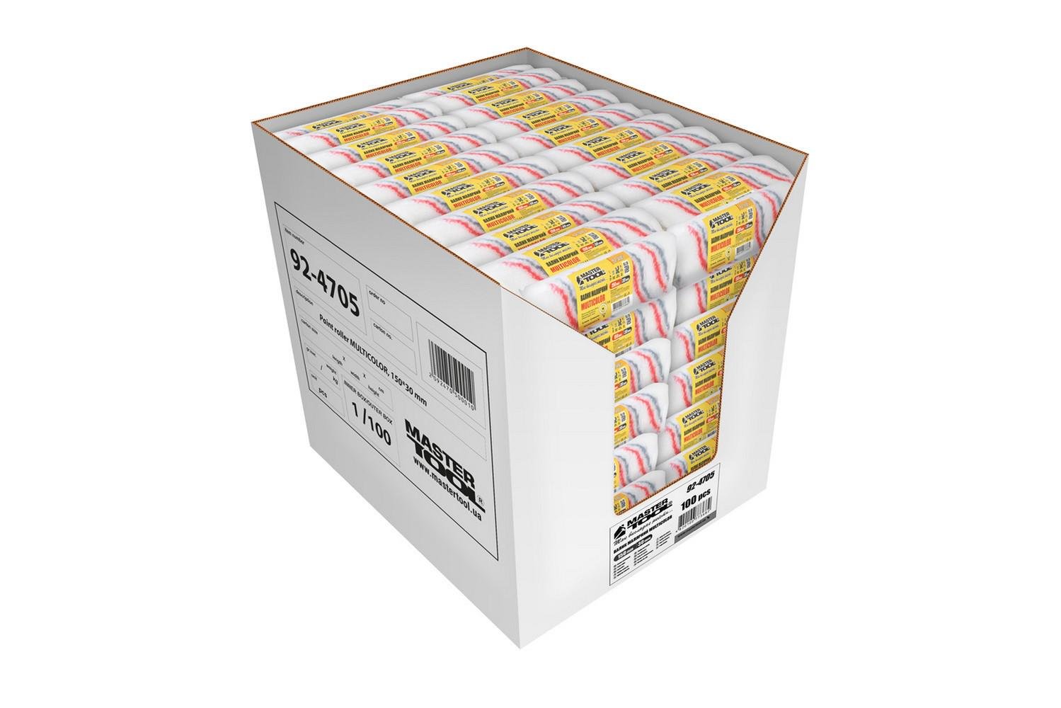 Валик малярський MasterTool Multicolor 30/150/11 мм 6 мм (92-4705_Р) - фото 4 Валик малярський MasterTool Multicolor 30/150/11 мм 6 мм (92-4705_Р) - фото 4