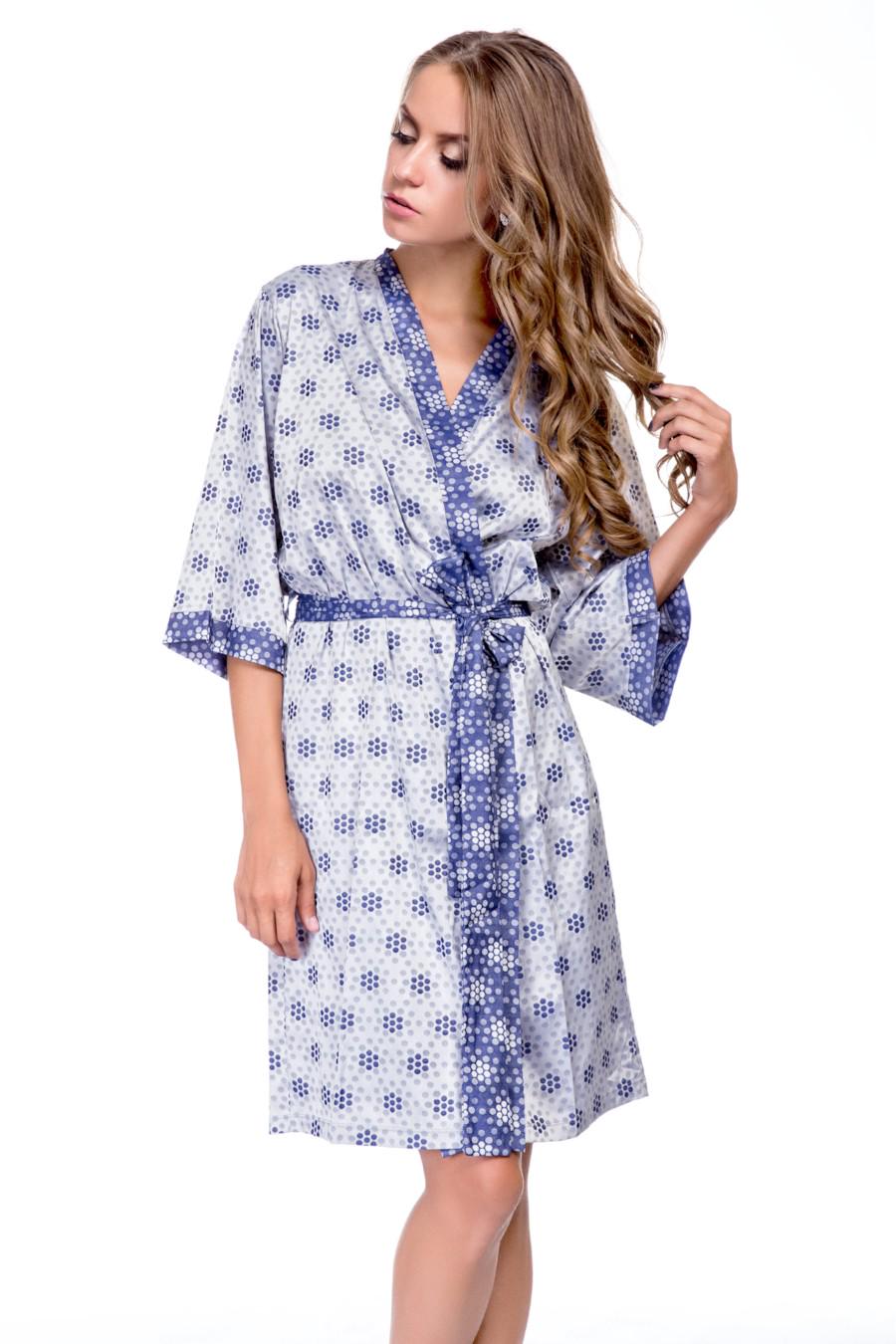 Халат Sambario р. 40 XS Серо-синий (48901)