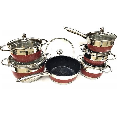 Набор посуды Benson BN-294 из нержавеющей стали 12 пр. (BN-294)