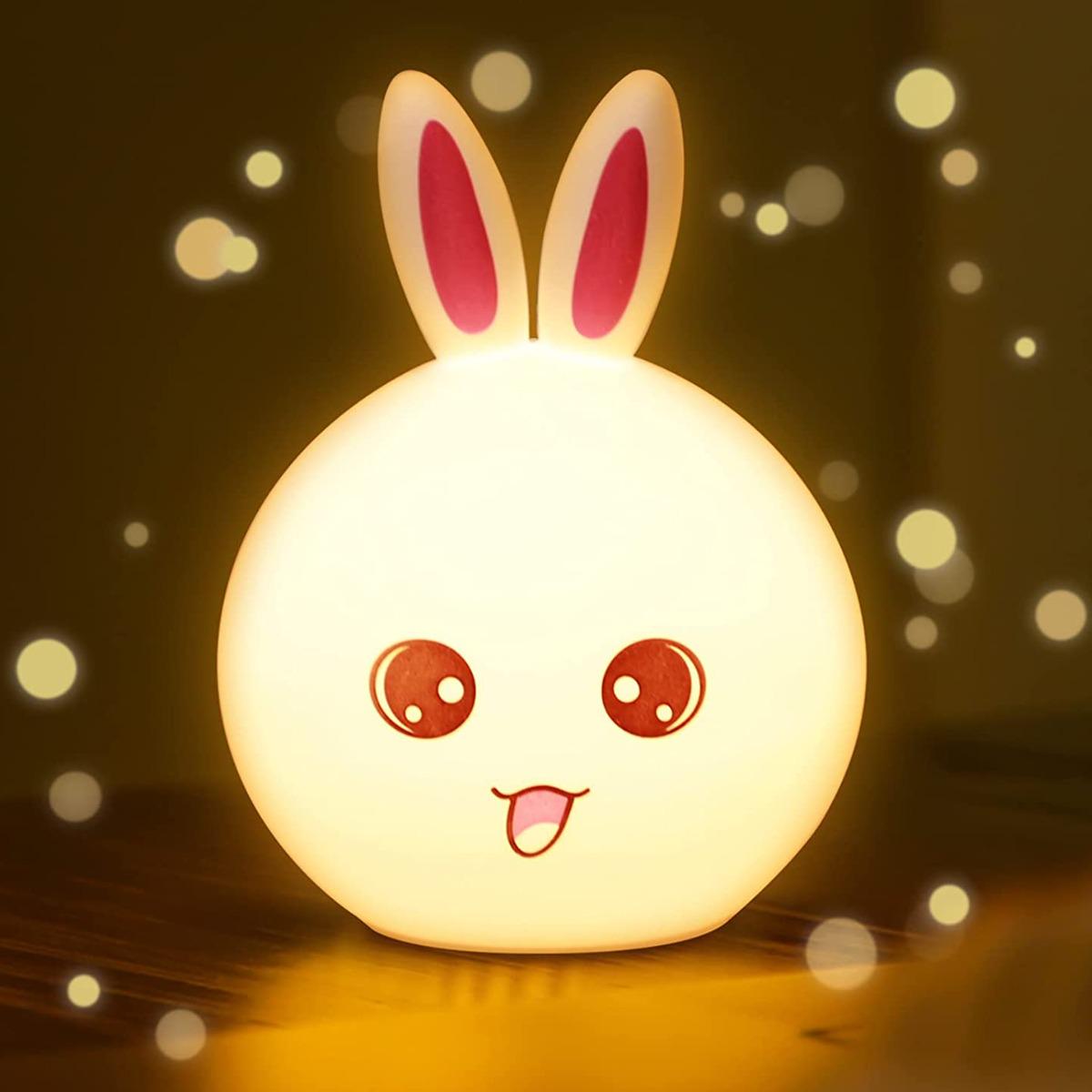 Нічник акумуляторний силіконовий Led Rabbit Soft Touch Зайчик - фото 5