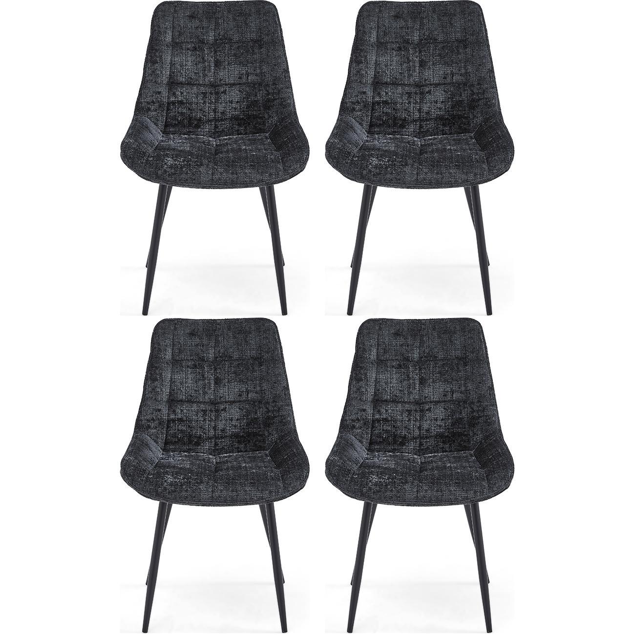 Комплект из 4-х обеденных стульев Brim Stone orchid charm black base (13848)