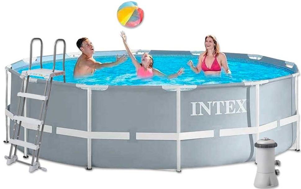 Каркасный бассейн Intex 26718-5 366х122 см 3785 л/ч стремянка тент подстилка Каркасный бассейн Intex 26718-5 366х122 см 3785 л/ч стремянка тент подстилка