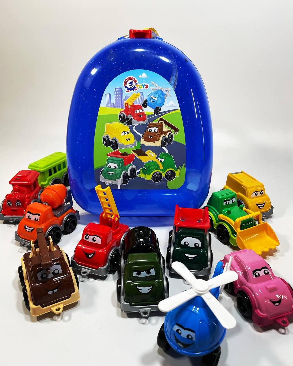 Набор машин Technok Toys Транспорт Мини 9253 3 в рюкзаке