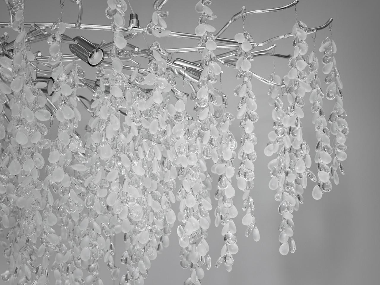 Хрустальная люстра 603-L1200CH-LS Глициния в гостиную вытянутой формы Хром (2178305614) - фото 3 Хрустальная люстра 603-L1200CH-LS Глициния в гостиную вытянутой формы Хром (2178305614) - фото 3
