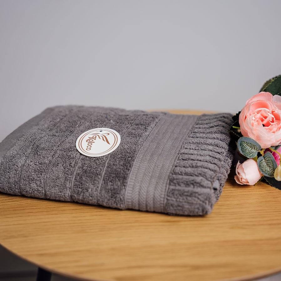 Рушник для обличчя Ніжність махри 100х50 см Сірий (87721) - фото 1