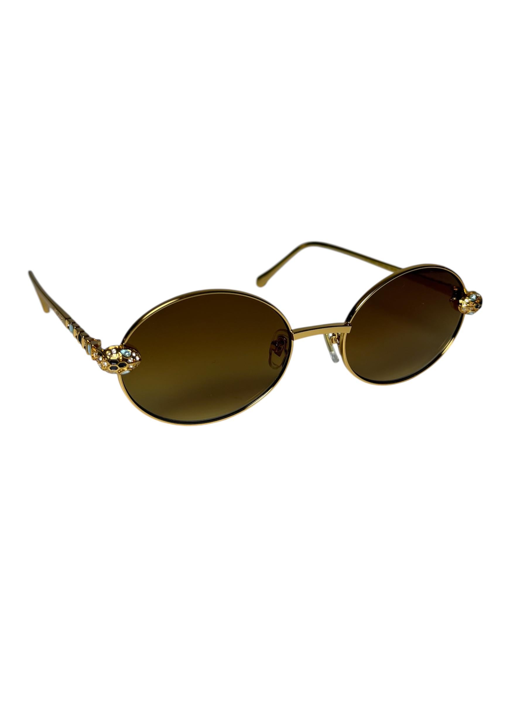 Сонцезахисні окуляри жіночі Bvlgari Serpenti Oval Brown (78312221)