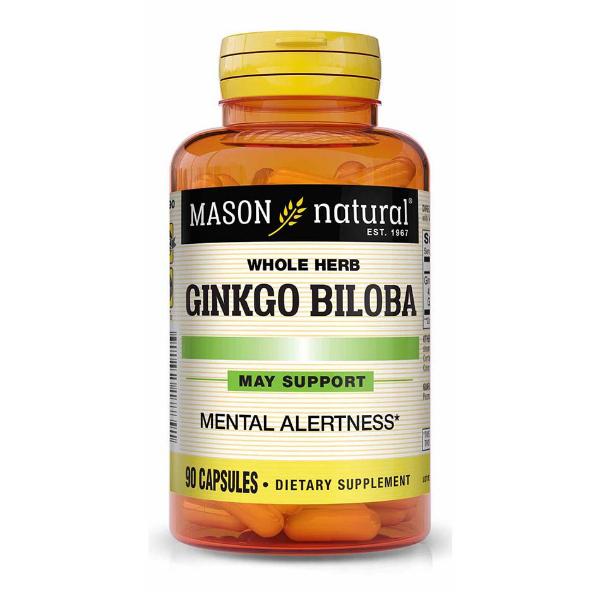 Натуральная добавка с гинкго билобой Mason Natural Whole Herb Ginkgo Biloba 90 капс. (000021182) Натуральная добавка с гинкго билобой Mason Natural Whole Herb Ginkgo Biloba 90 капс. (000021182)