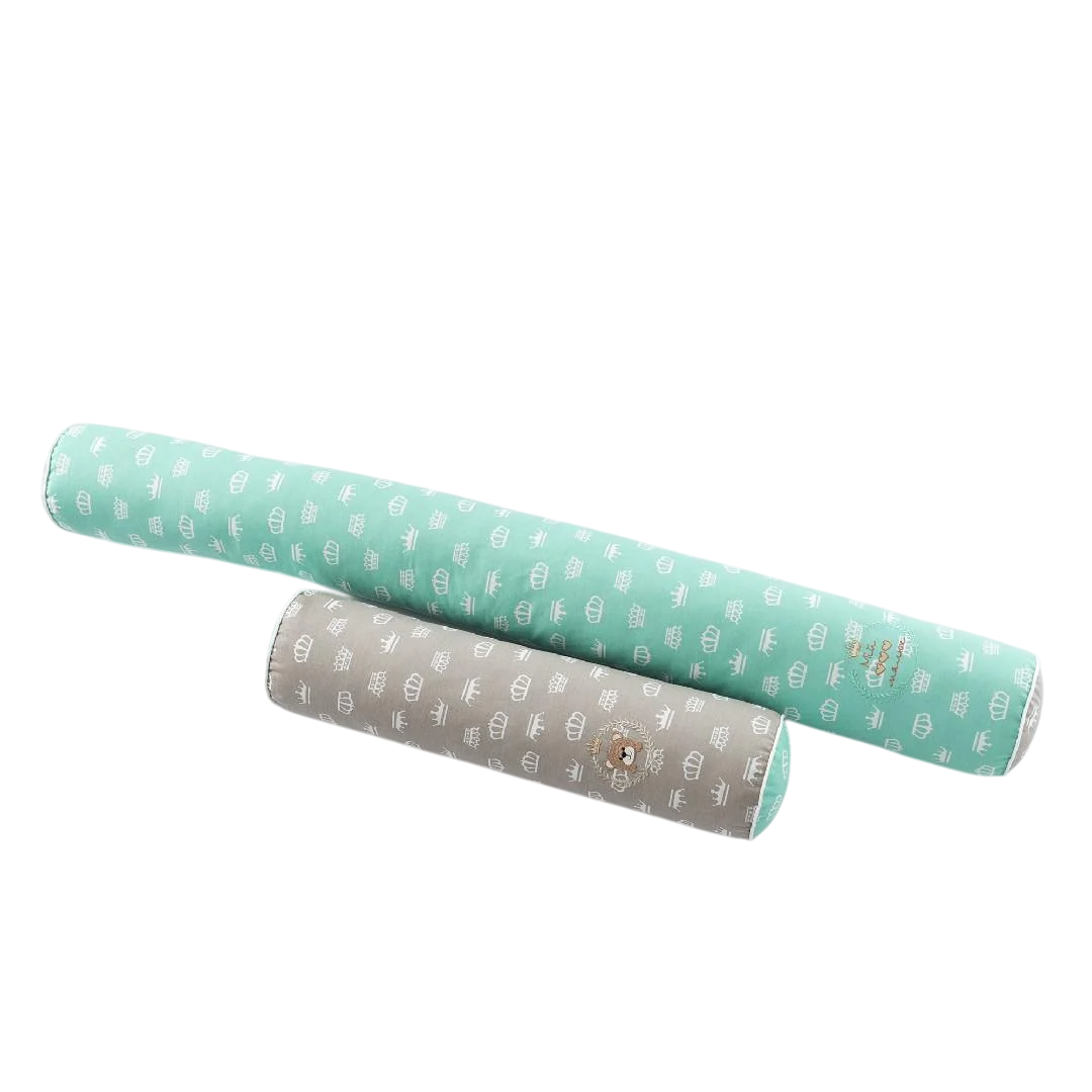 Набор защитный в кроватку IDEIA Papaella бортик/валик 120x15/60x15 см Бежевый (25897625)