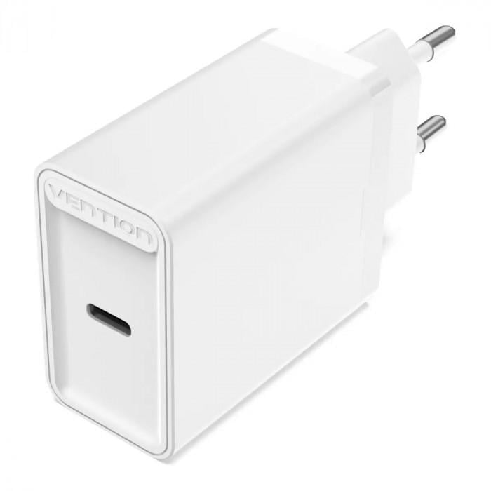 Зарядний пристрій мережевий Vention USB Type C + QC4.0 20W White (FADW0-EU)