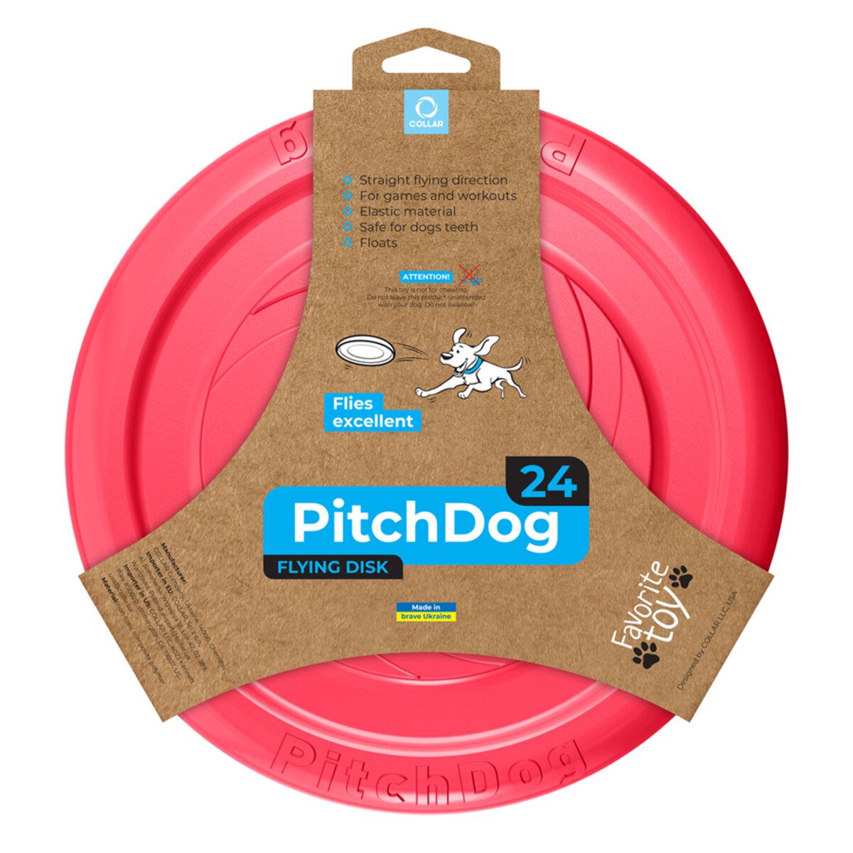 Игровая тарелка для апортировки PitchDog D 24 см Розовый (25881169)