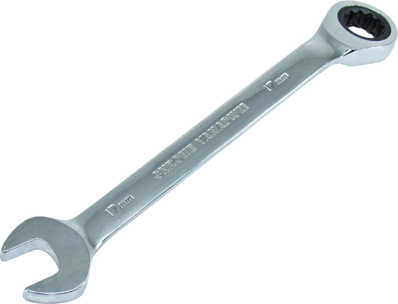 Ключ ріжково-накидний Intertool з тріскачкою 17 мм (XT-1317)