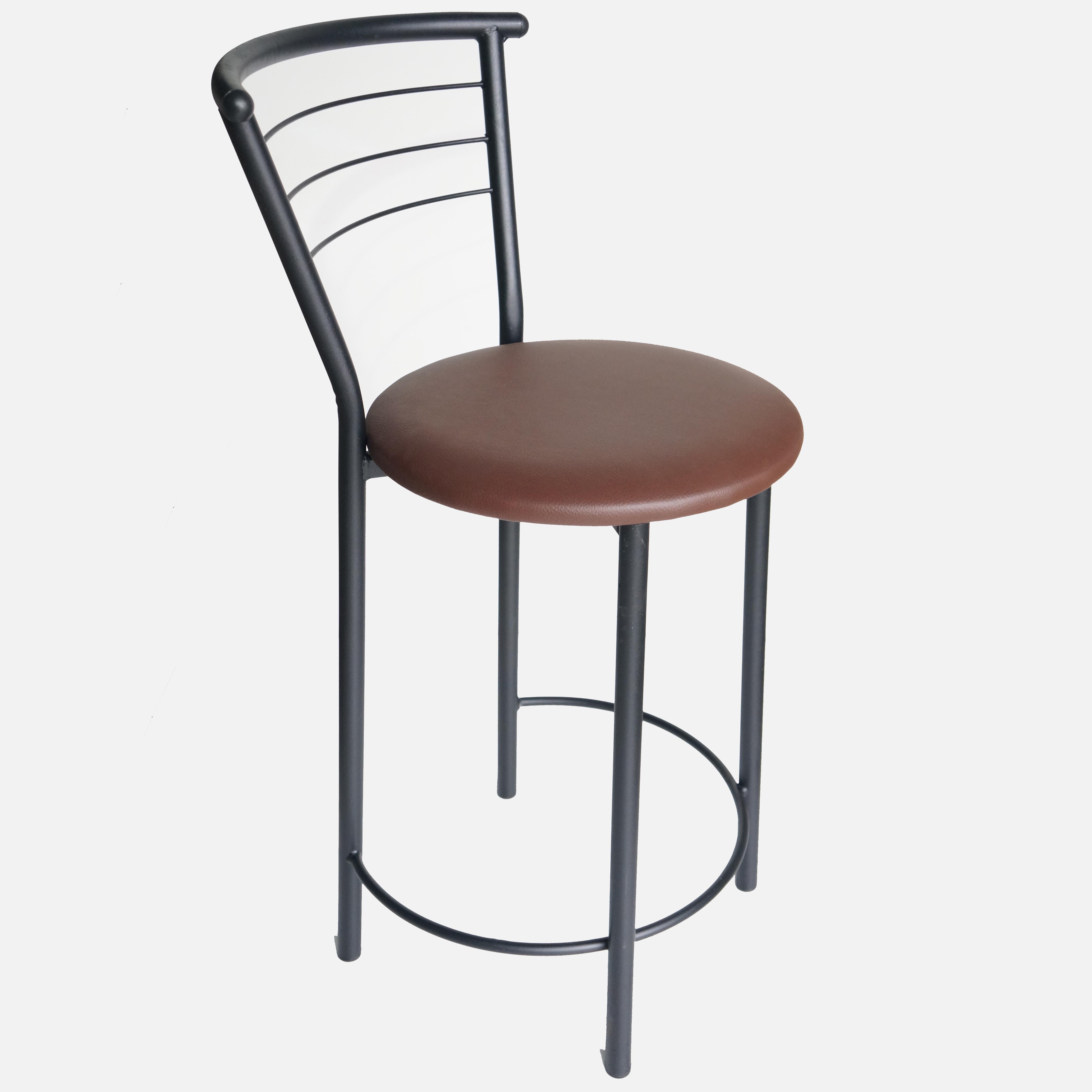 Полубарный стул АНТ Марко Черный/Коричневый (24441-10)