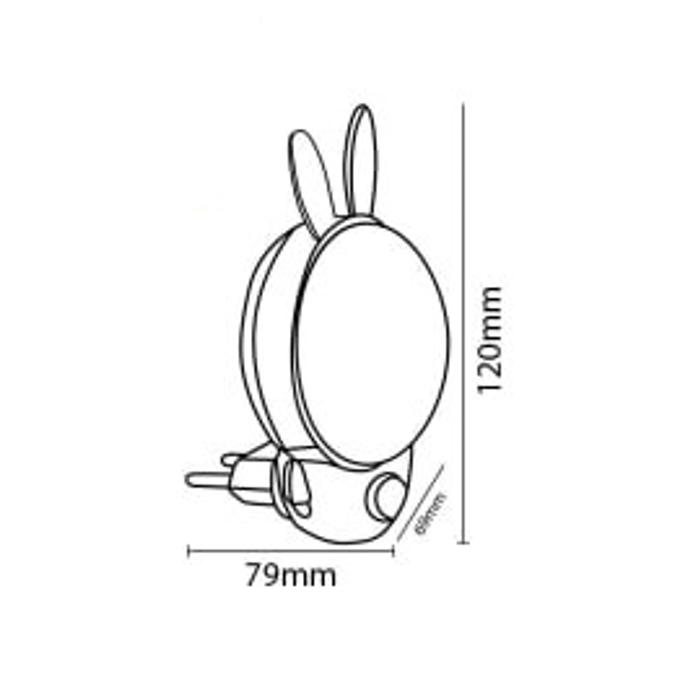 Нічник HOROZ ELECTRIC led Bunny 2CCT Рожевий - фото 2