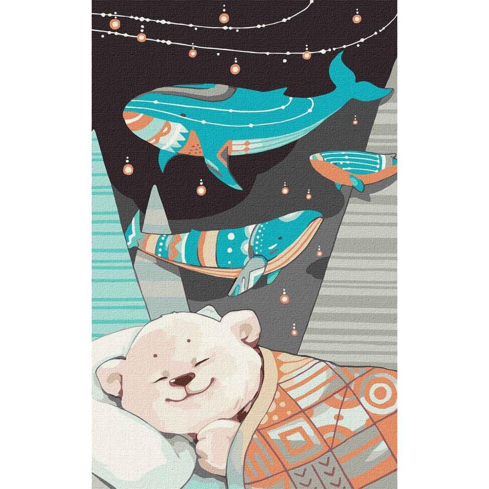 Картина по номерам Идейка "Сладкие сны медвежонка" 25х40 см (KHO2367)