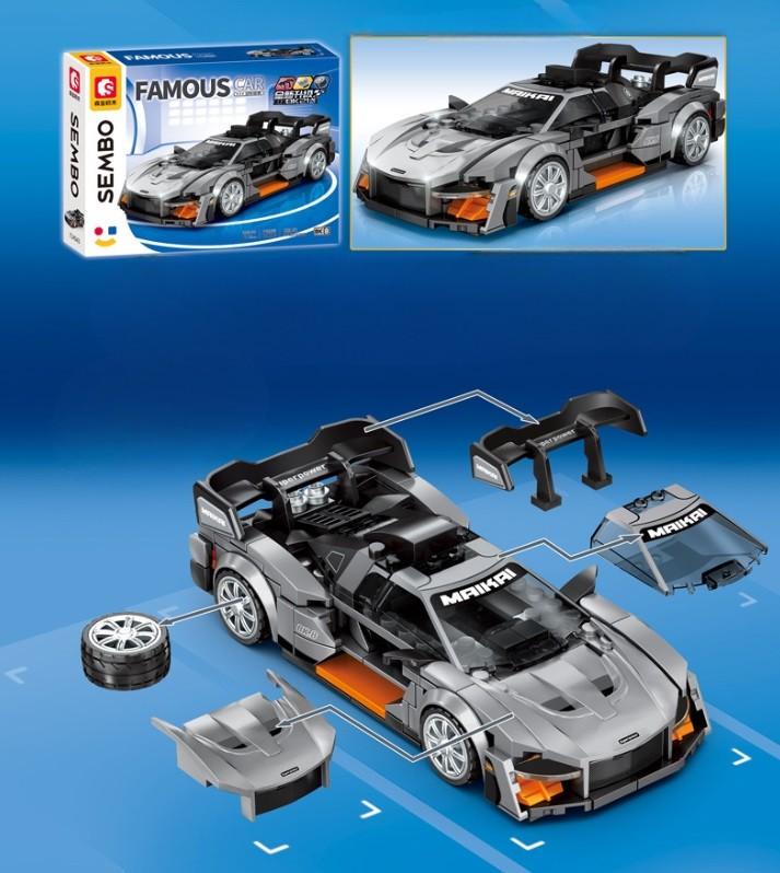 Конструктор SEMBO Famous Car Supercar 714543 332 деталі Сірий (714543) - фото 2 Конструктор SEMBO Famous Car Supercar 714543 332 деталі Сірий (714543) - фото 2