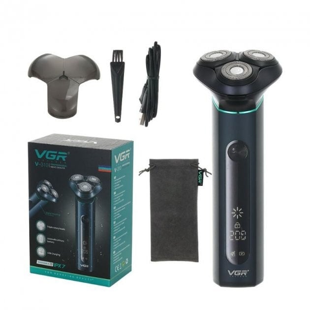 Електробритва VGR V-310 шейвер акумуляторна бездротова LED Display (23678446)