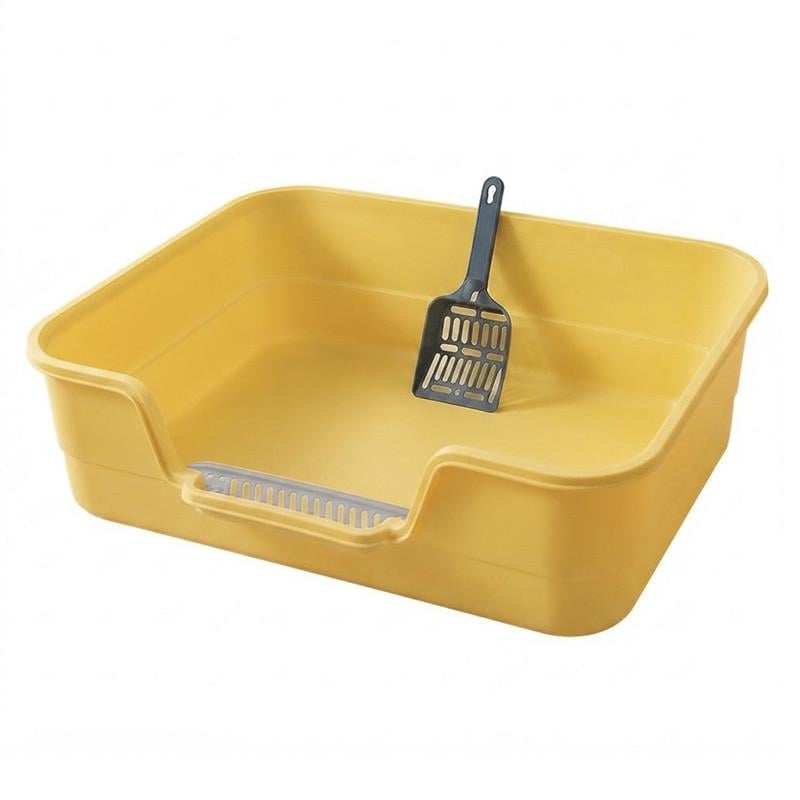 Лоток для кошек Taotaopets TT-222225 с лопаткой 42х30х12 см Yellow (37990048)
