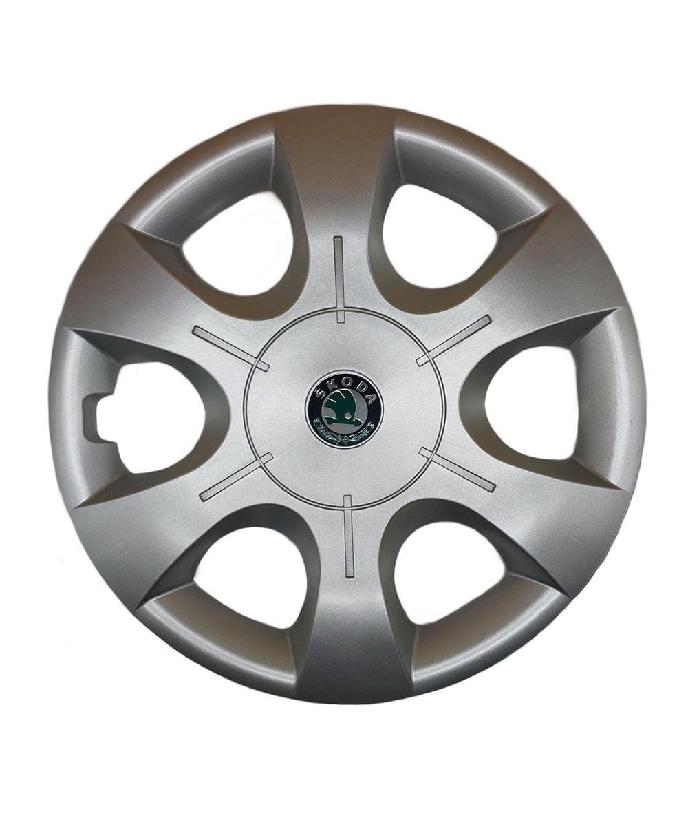 Ковпаки автомобільні модельні Skoda R16 A149 AK 4 шт. Сріблястий (105974)