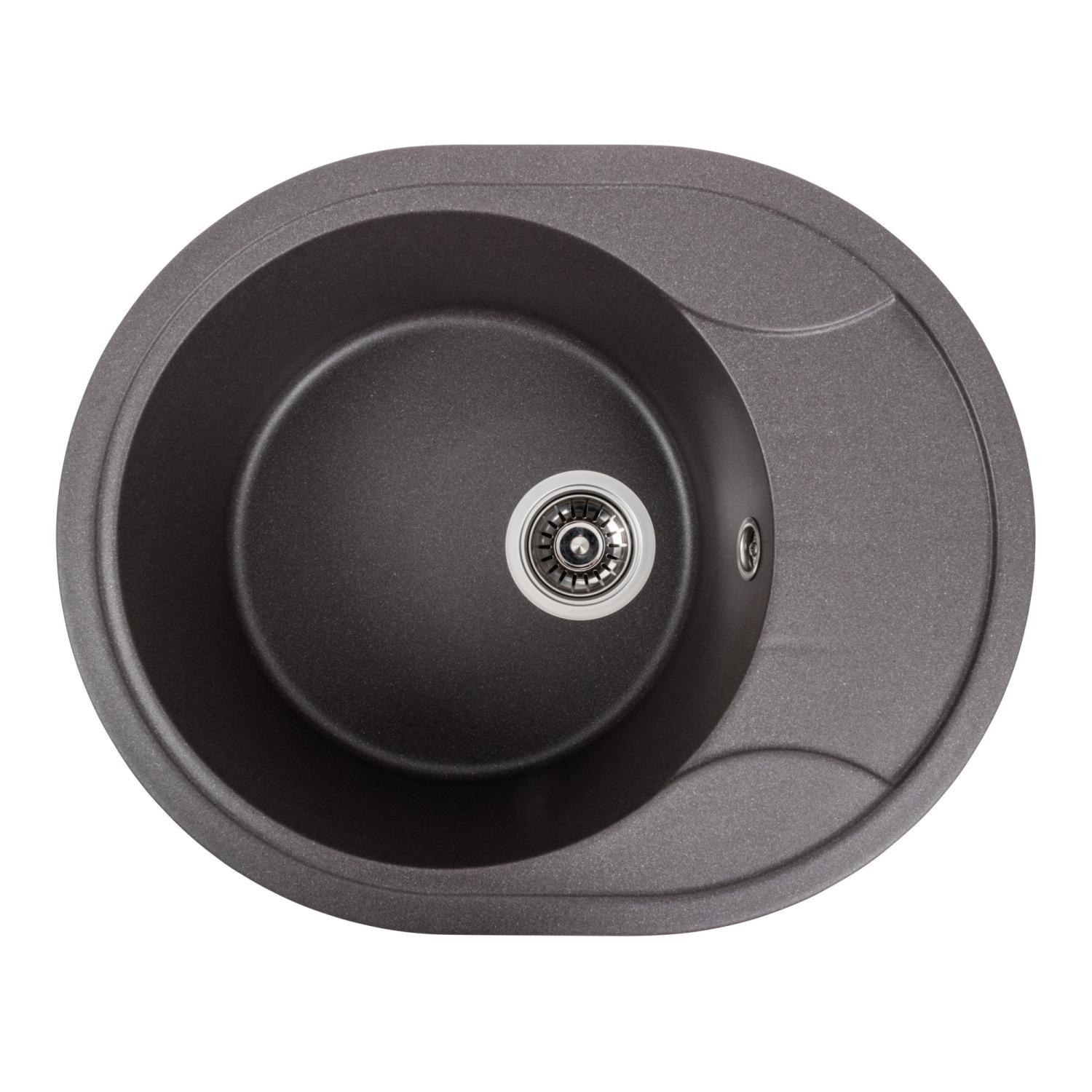 Мойка кухонная Platinum PLS-A39618 гранитная овальная 575x465 мм Коричневый (25962976) Мойка кухонная Platinum PLS-A39618 гранитная овальная 575x465 мм Коричневый (25962976)