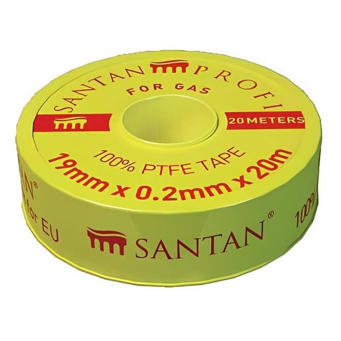 Фум стрічка SANTAN для газу PROFI 19x0,2 мм x 20 м (42877)