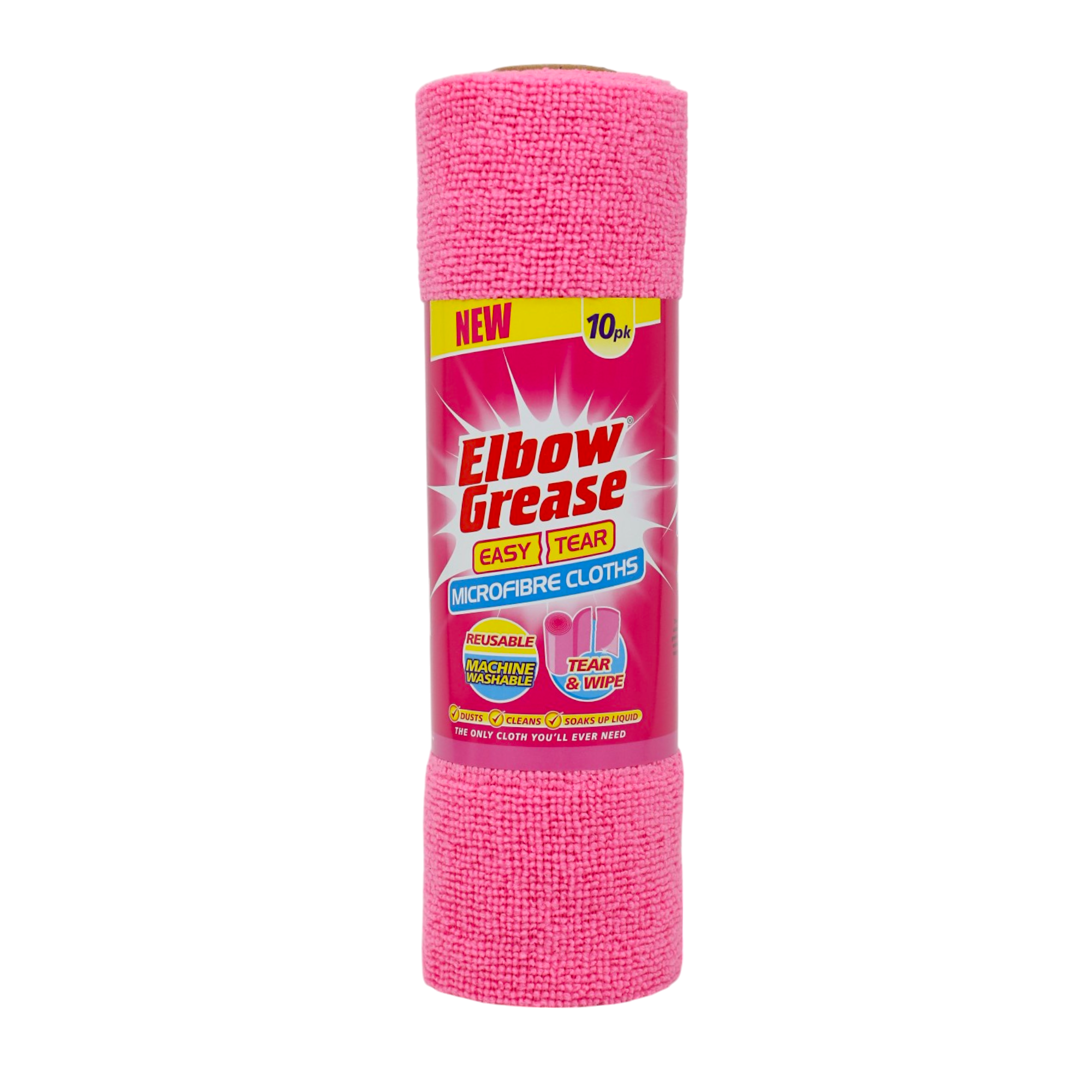 Салфетки-микрофибра в рулоне Elbow Grease 10 шт. Розовый (НФ-00008925)